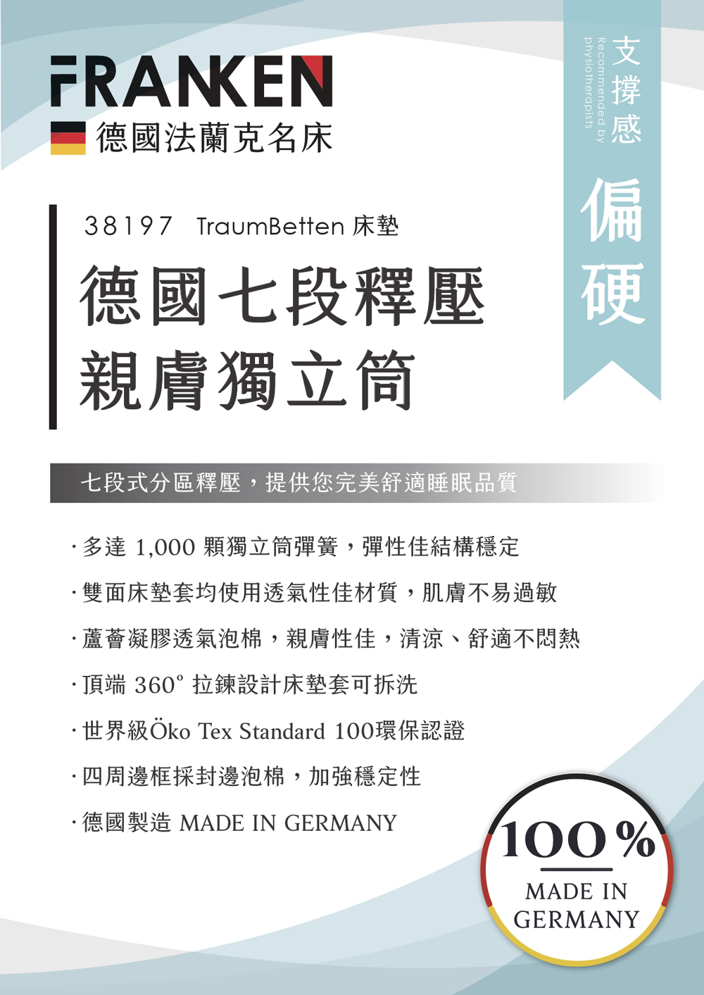 FRANKEN 法蘭克名床 TRAUM BETTEN 雙人加