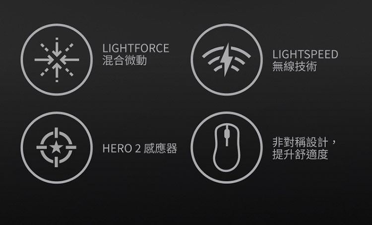 混合微動 無線技術 非對稱設計, HERO 2 感應器 提升舒適度