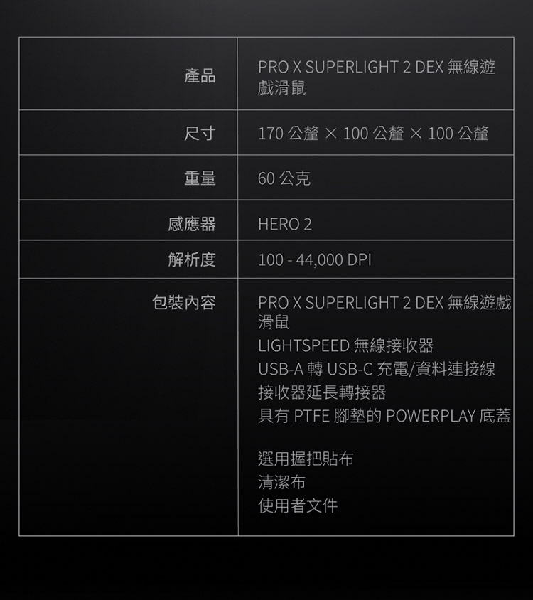 PRO X SUPERLIGHT 2 DEX 無線遊戲