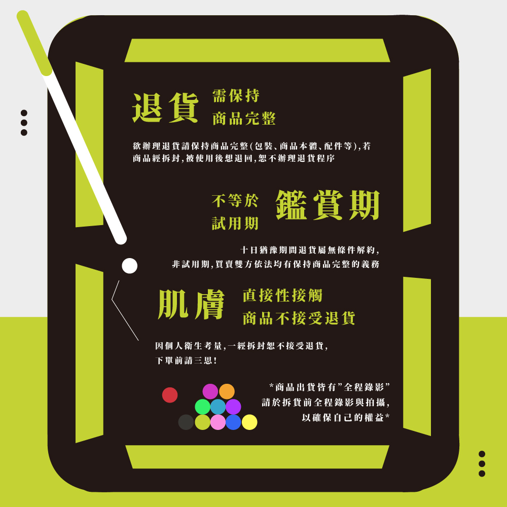 欲辦理退貨請保持商品完整包裝商品本體配件等,若