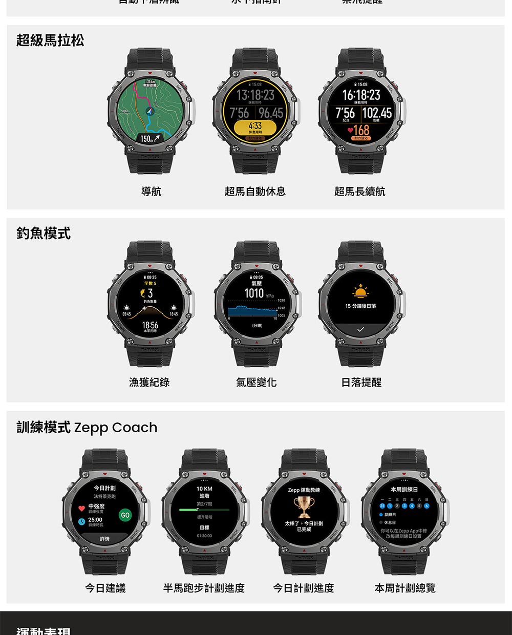 訓練模式 Zepp Coach