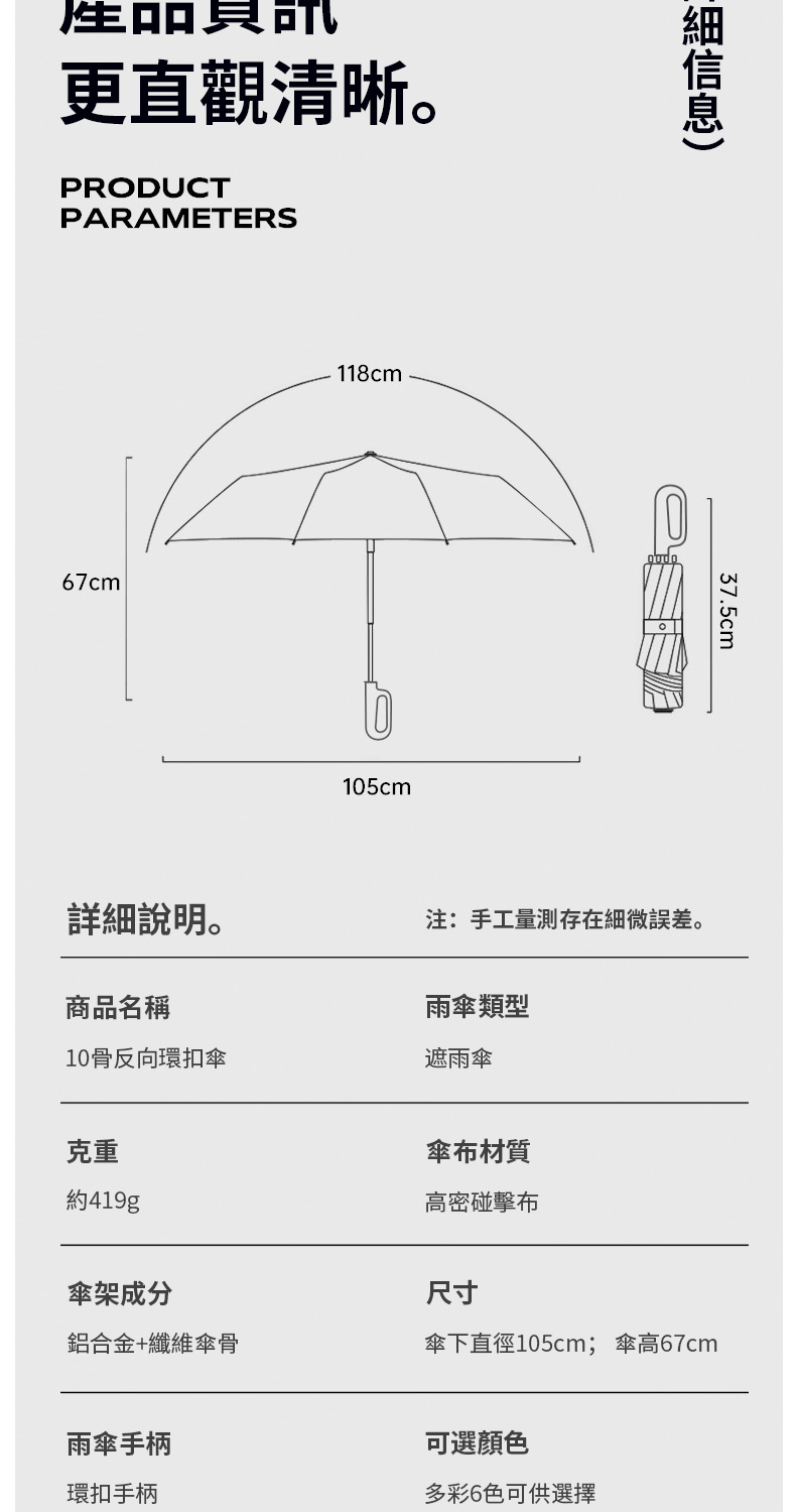 傘下直徑105cm傘高67cm