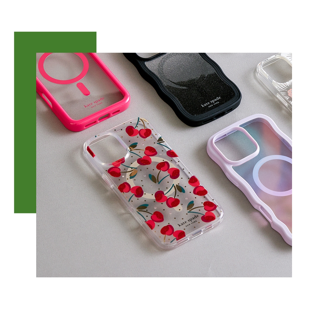 台湾 【kate spade】iPhone 16シリーズ マグネット式耐衝撃ケース