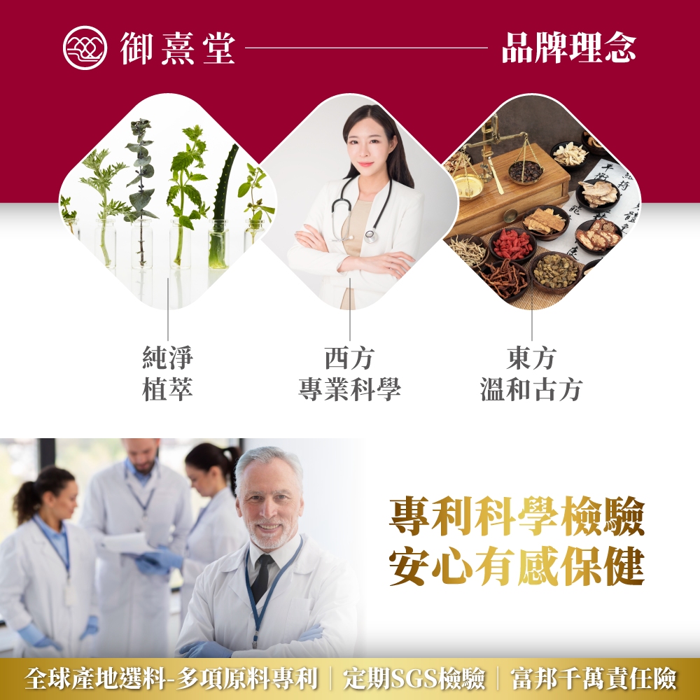 全球產地選料多項原料專利 定期SGS檢驗富邦千萬責任險