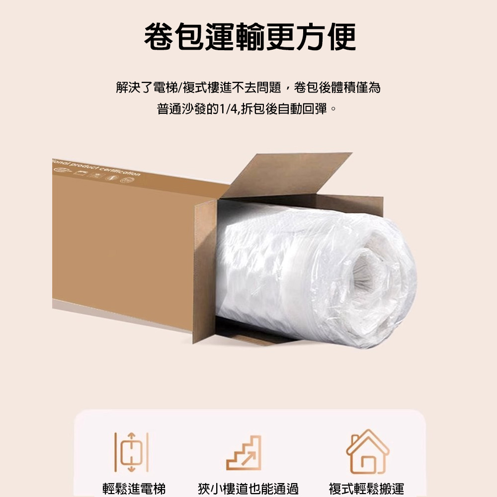 木鈺堂 多功能摺疊沙發床 三人位(沙發/豆腐塊沙發/中空包裝