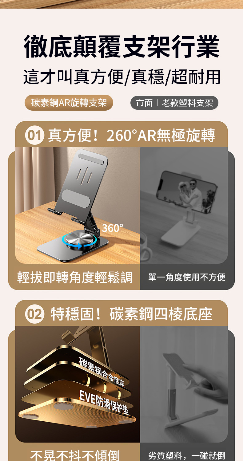 輕拔即轉角度輕鬆調 單一角度使用不方便