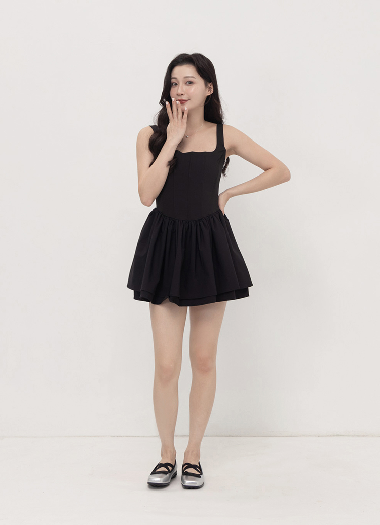 Grace Gift 蝴蝶結交叉細帶芭蕾舞平底娃娃鞋(銀)優