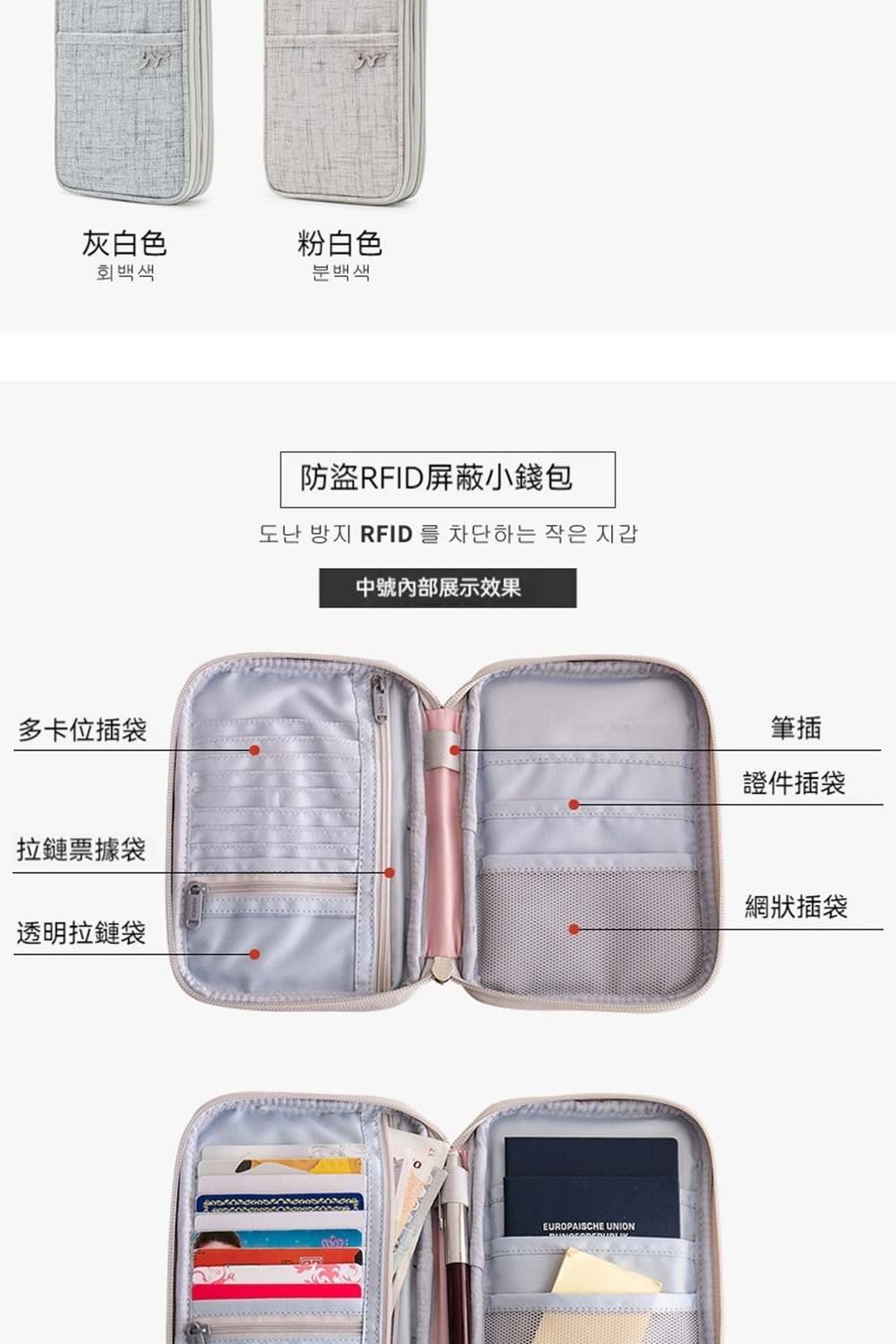 防盜RFID屏蔽小錢包