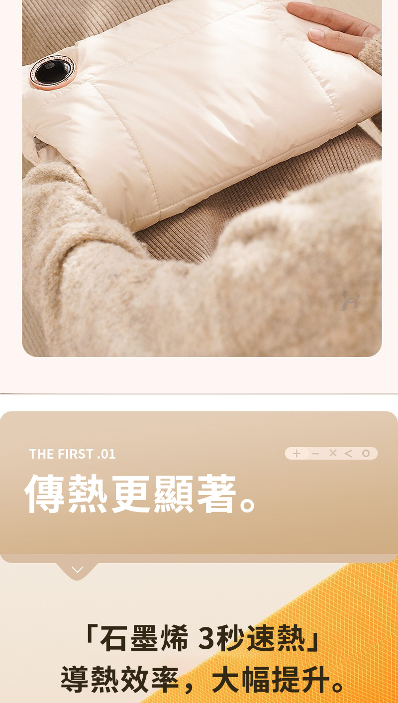 傳熱更顯著。 石墨烯3秒速熱 導熱效率,大幅提升。 