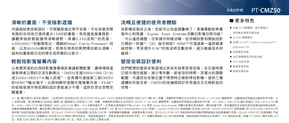 且邊角調整範圍會受限。數位影像位移功能可以在設定 Digital Zoom Extender 後使用。6. 當ECO MANAGEMENT ECO 管理  QUICK STARTUP快速啟動設定為ON時。QUICK STARTUP 快速啟動 在AVAILABLE PERIOD 可