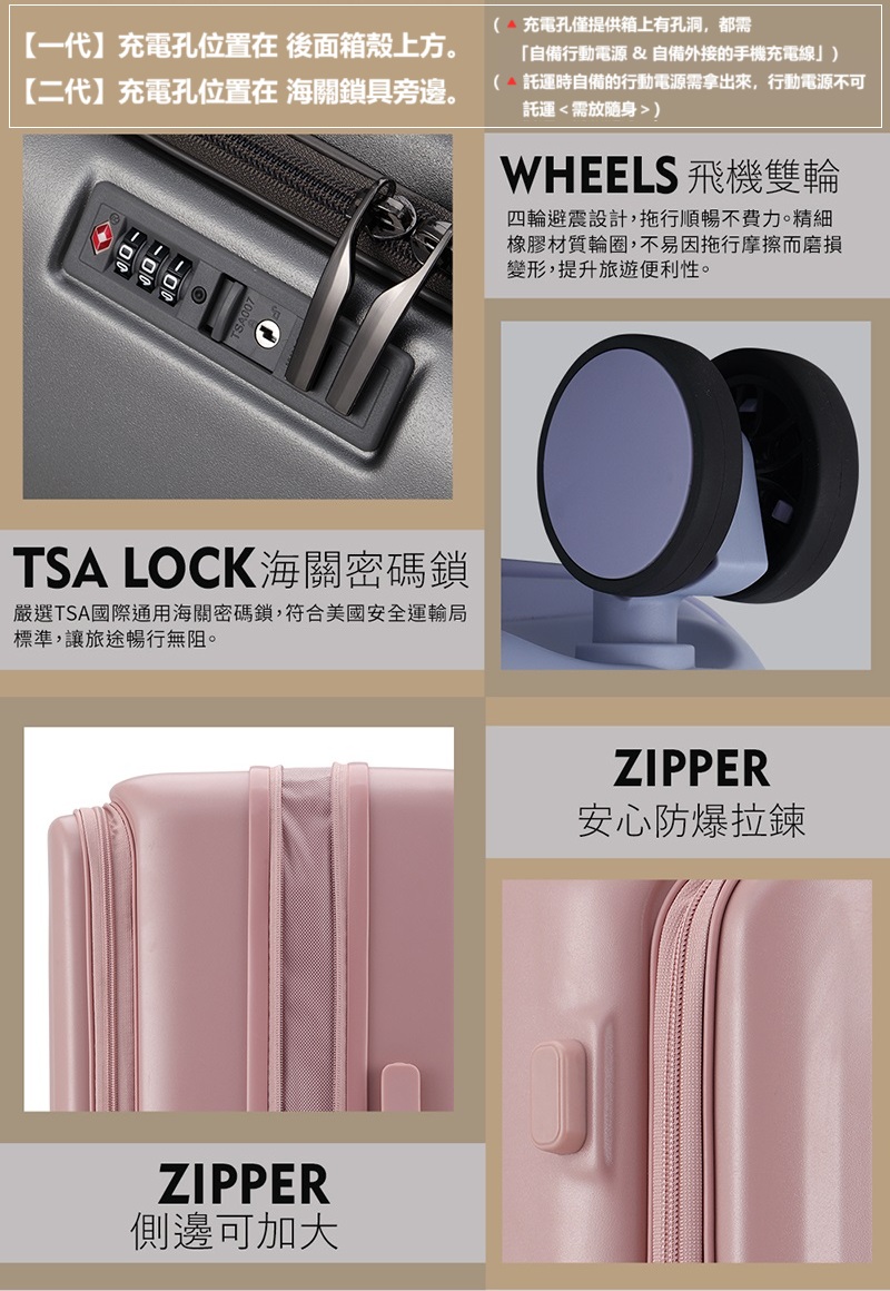嚴選TSA國際通用海關密碼鎖,符合美國安全運輸局