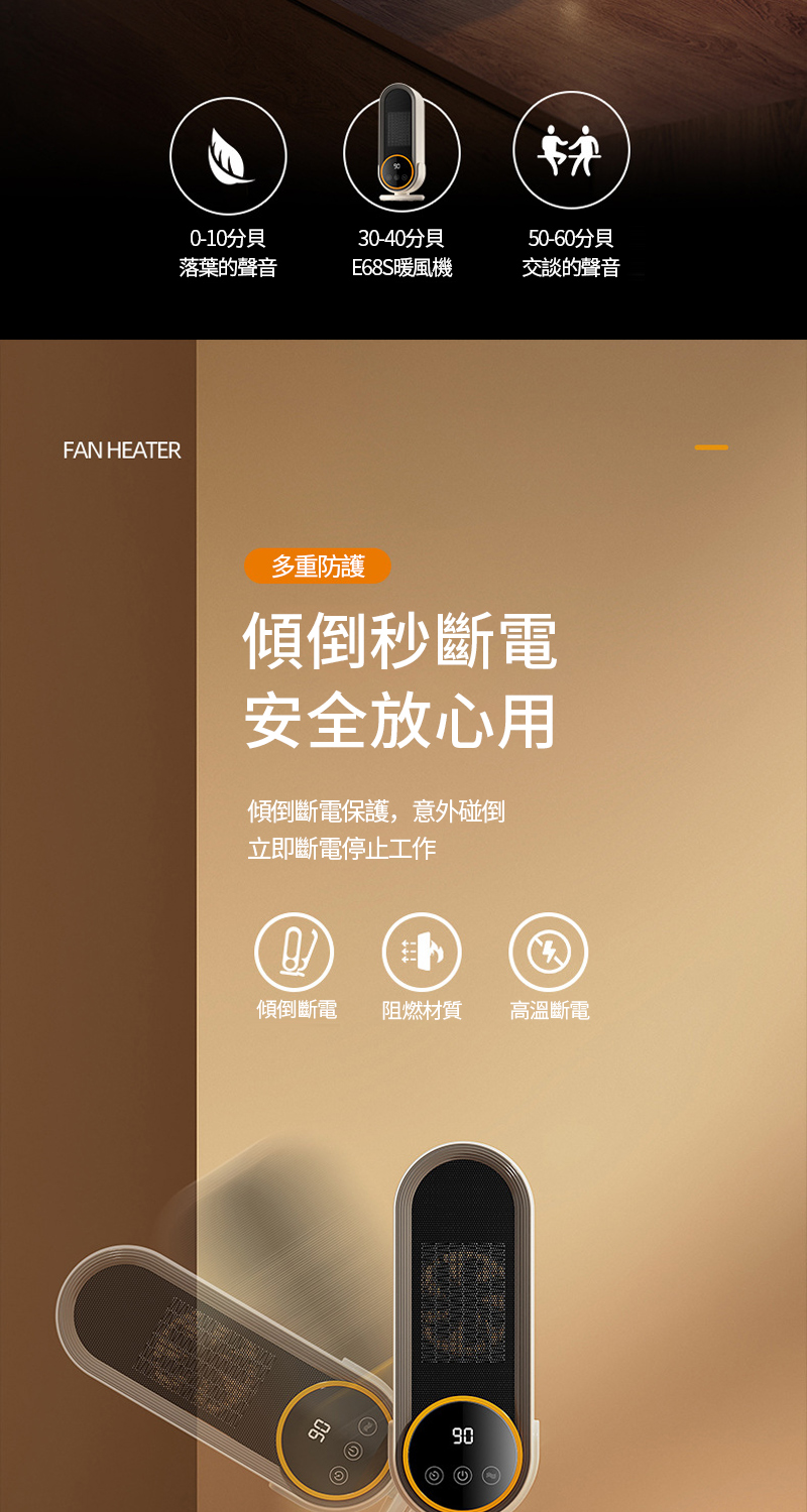 傾倒斷電保護,意外碰倒