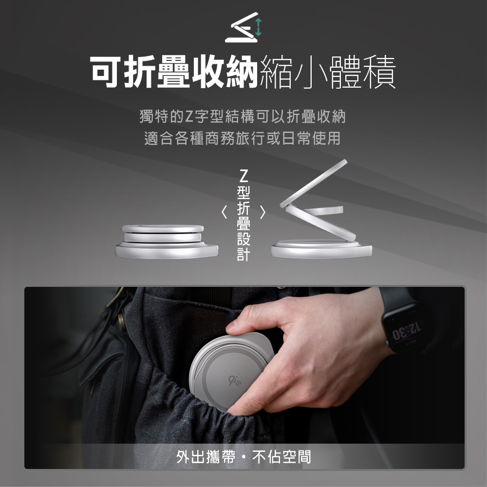 獨特的Z字型結構可以折疊收納