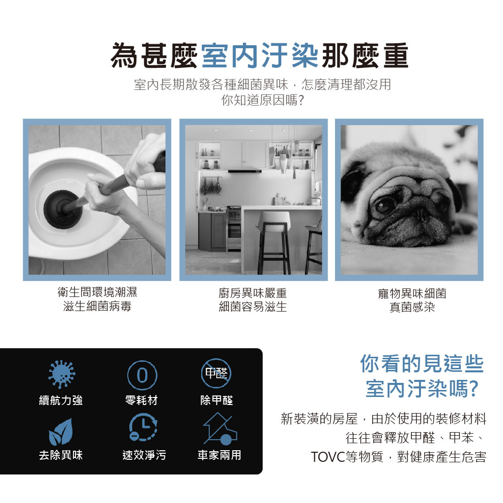 室內長期散發各種細菌異味,怎麼清理都沒用