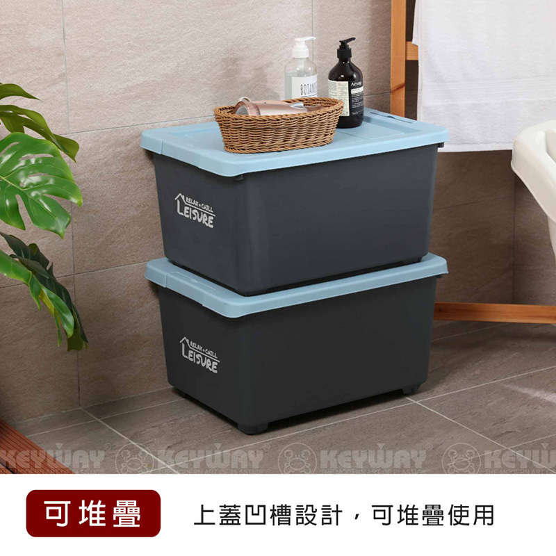 KEYWAY 聯府 想生活滑輪整理箱48L-2入(收納箱 置
