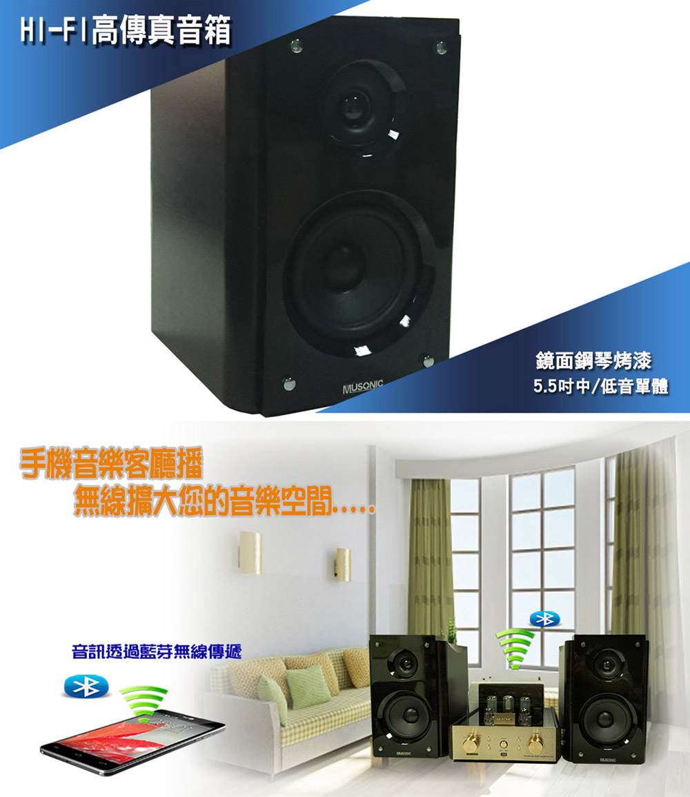 無線擴大您的音樂空間.....
