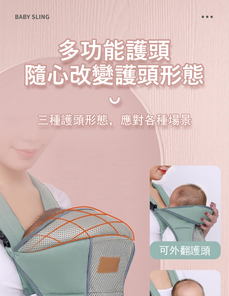多功能護頭 隨心改變護頭形態 三種護頭形態,應對各種場景 可外翻護頭 