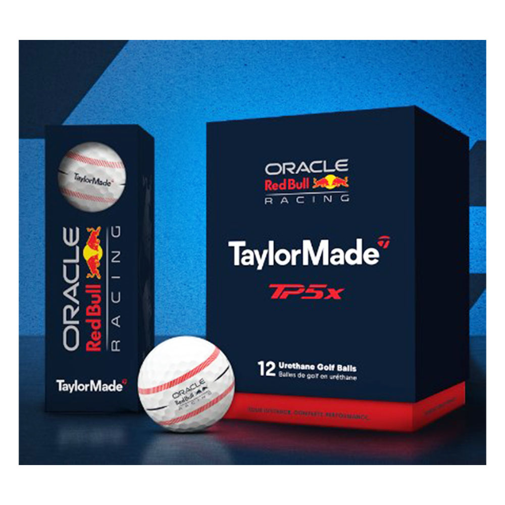 TaylorMade】限量紅牛RedBull TP5X Stripe 五層球瞄準線版二打/組