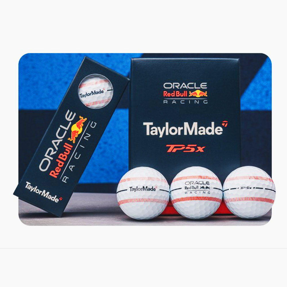 TaylorMade】限量紅牛RedBull TP5X Stripe 五層球瞄準線版二打/組
