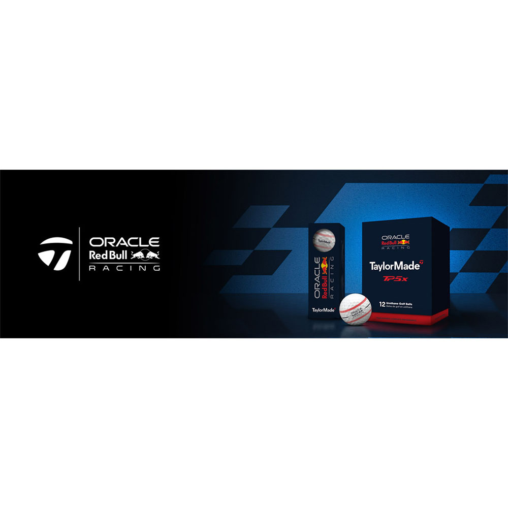 TaylorMade】限量紅牛RedBull TP5X Stripe 五層球瞄準線版二打/組