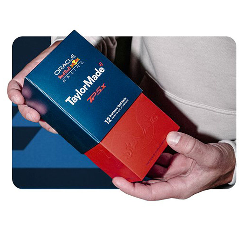 TaylorMade】限量紅牛RedBull TP5X Stripe 五層球瞄準線版二打/組