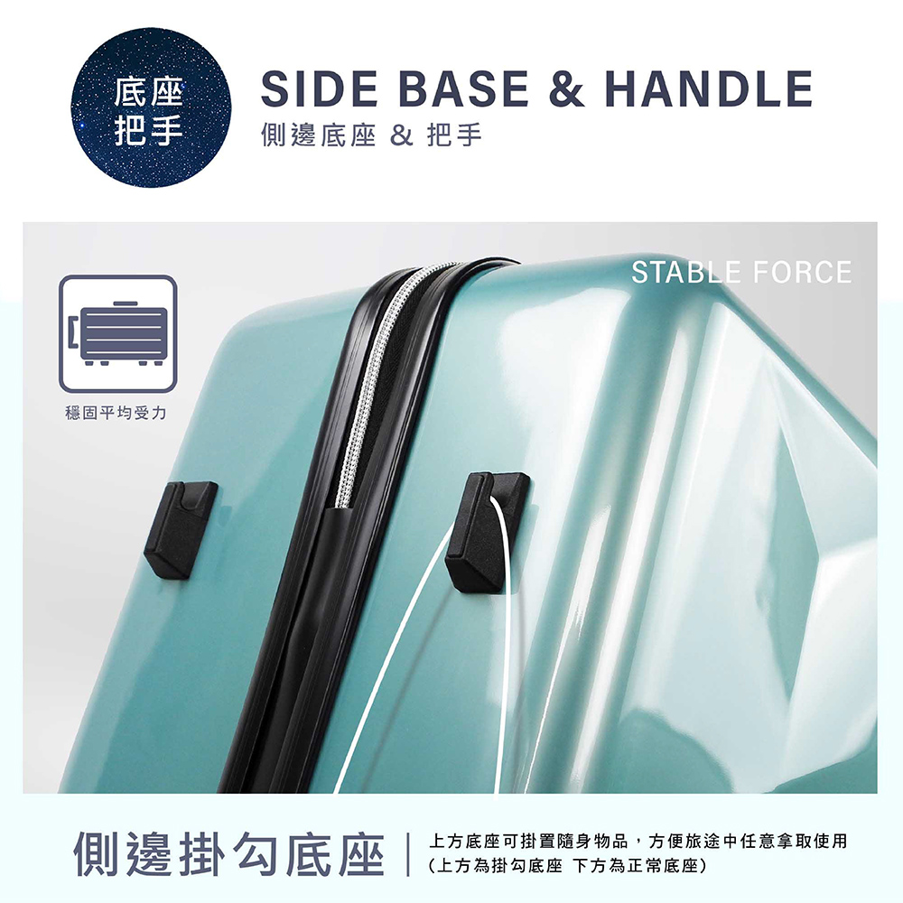 內部 內部空間 拉鏈隔層及網狀收納層適合放置重要物品,如護照、文件等,確保安全且不易遺失。 X型强力插扣綁帶彈力材質使綁帶能靈活調節,適應不同形狀與大小的物品。 3 大容量空間寬敞的主空間讓您能靈活安排衣物、鞋子、配件等物品。 