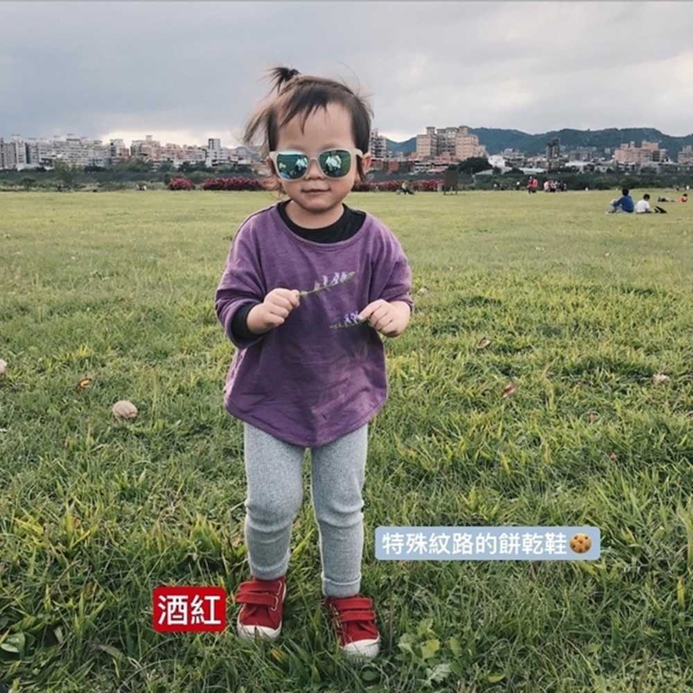 酒紅 特殊紋路的餅乾鞋9 