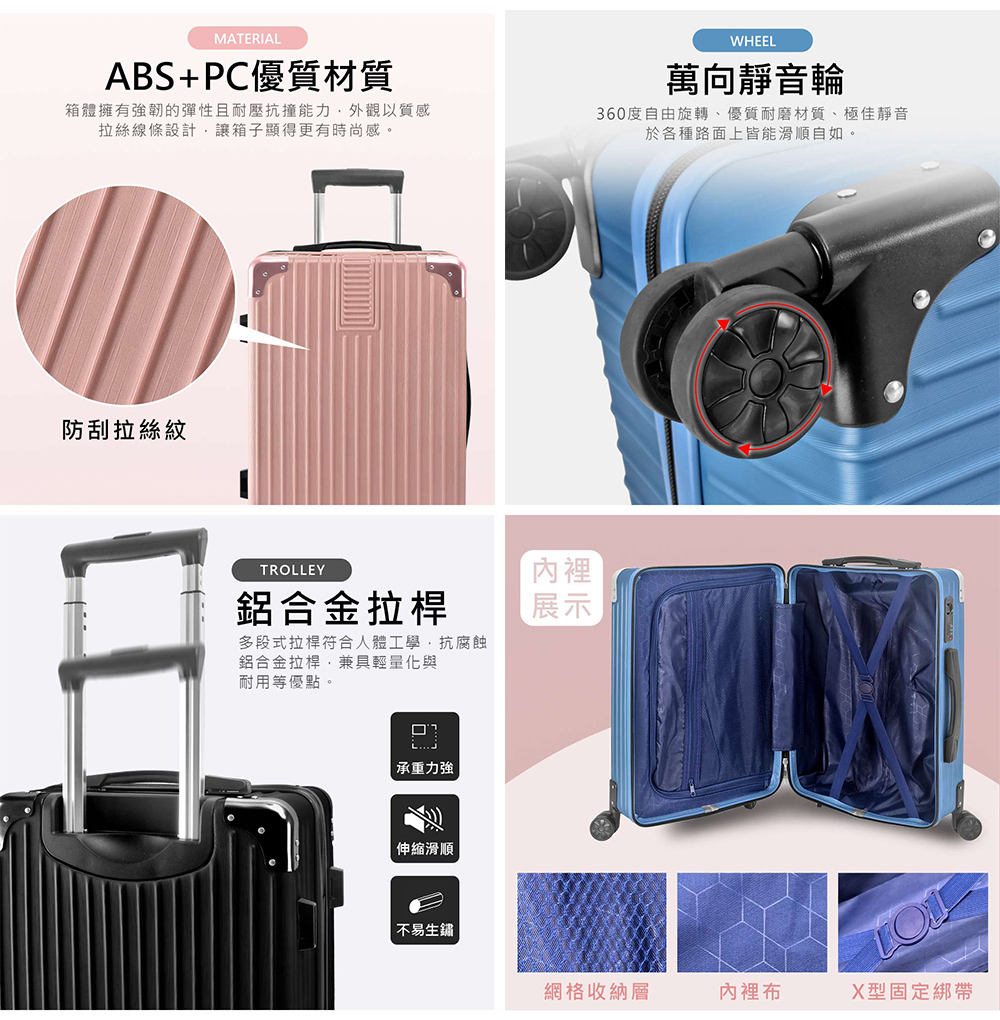 箱體擁有強韌的彈性且耐壓抗撞能力,外觀以質感