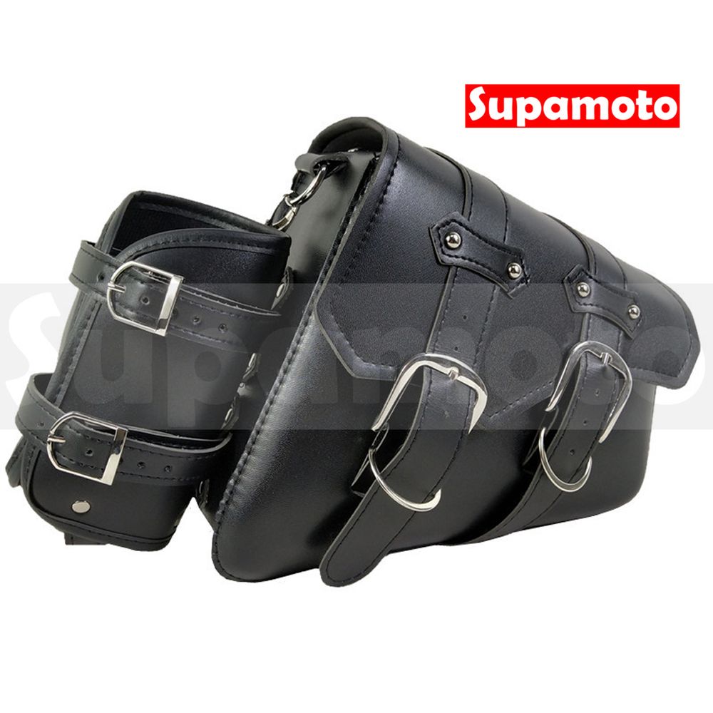 Supamoto】機車馬鞍包―三角水壺款L (皮革馬鞍袋/復古檔車改裝/飲料袋