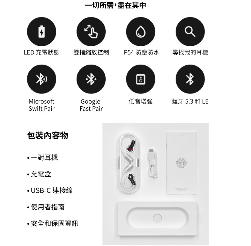 LED 充電狀態 雙指縮放控制