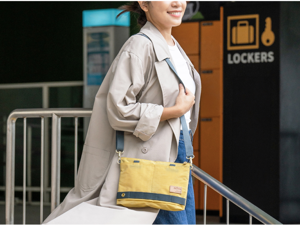 satana Soldier 趣遊戶外斜背包/輕量(檸檬糖黃