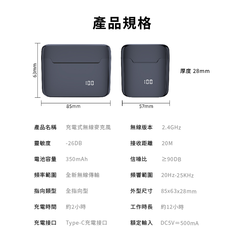 額定輸入 DC5V500mA