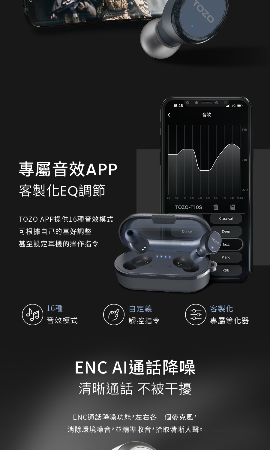 消除環境噪音,並精準收音,拾取清晰人聲。