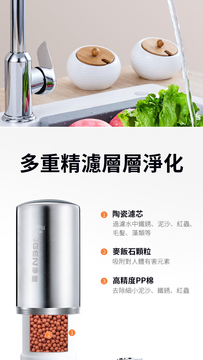 過濾水中鐵銹、泥沙、紅蟲、