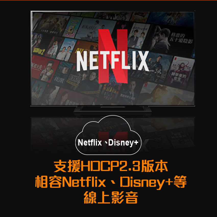 相容Netflix、Disney等