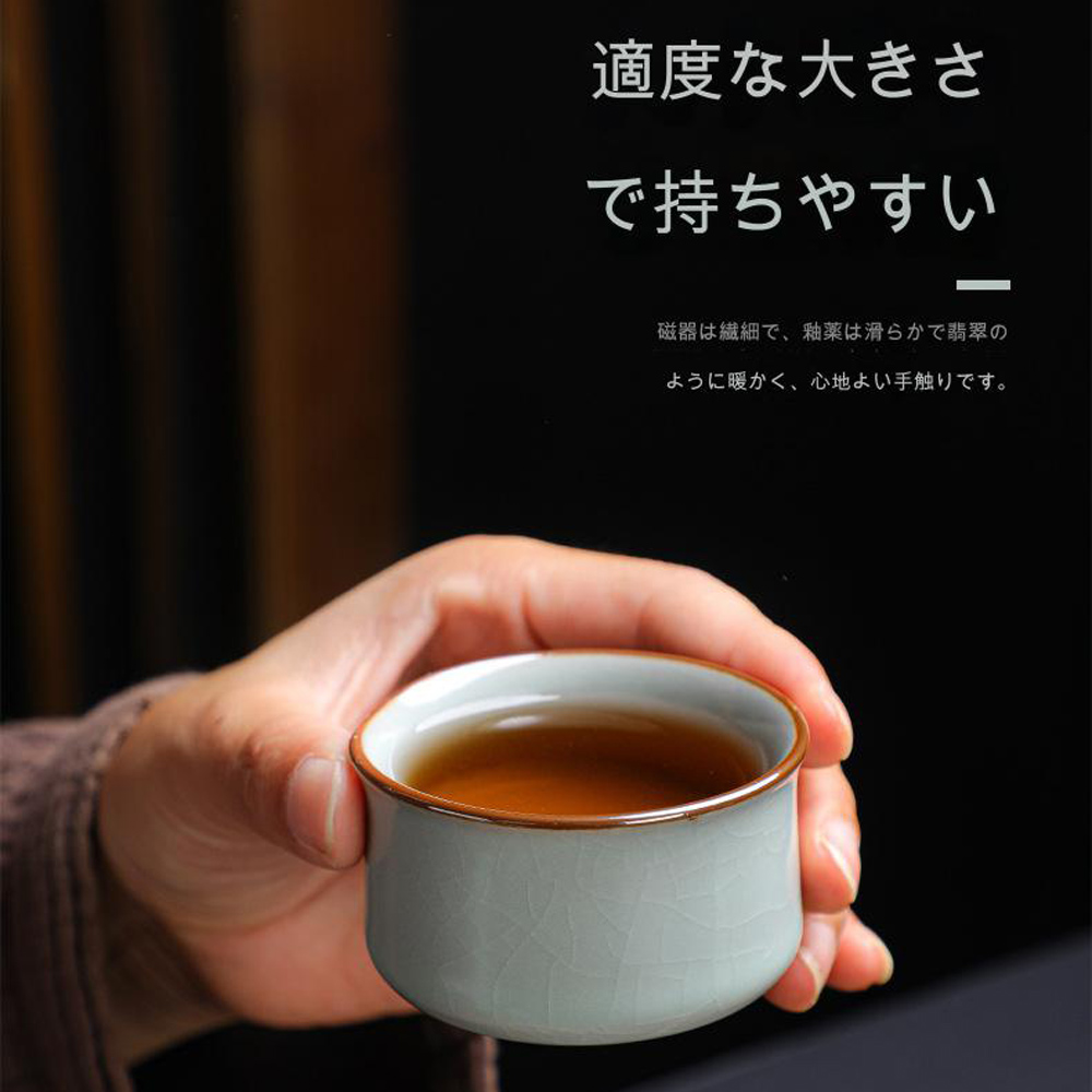 適度大 磁器繊細、 釉薬滑翡翠 暖、心地手触。 