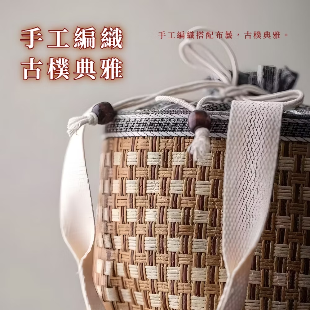 手工編織 古樸典雅 手工編織搭配布藝,古樸典雅。 