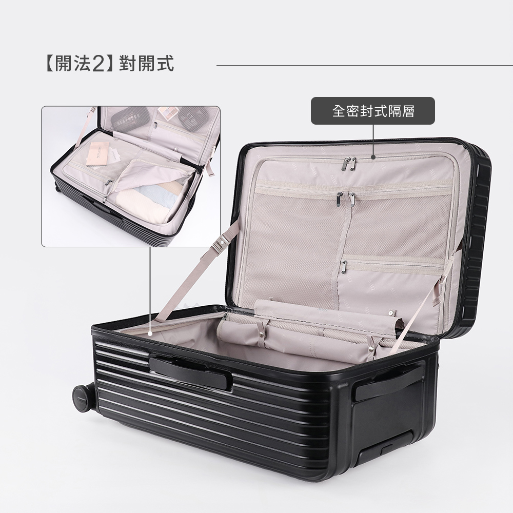 開法2對開式 全密封式隔層 