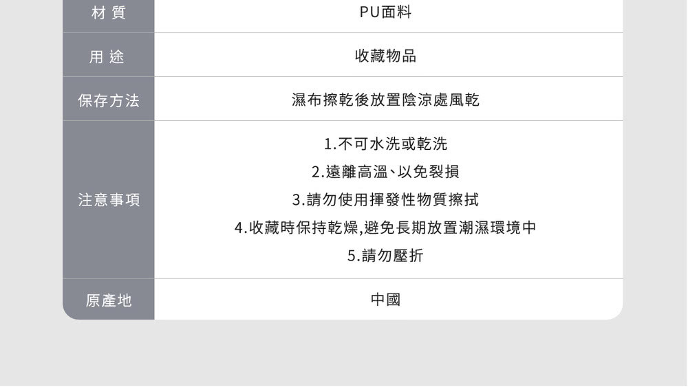4.收藏時保持乾燥,避免長期放置潮濕環境中