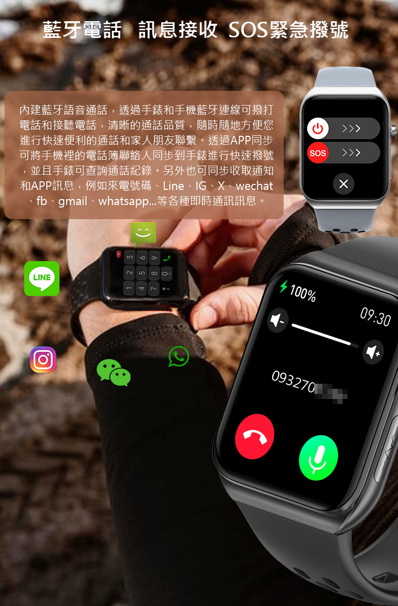 、fb、gmail、whatsapp...等各種即時通訊訊息。