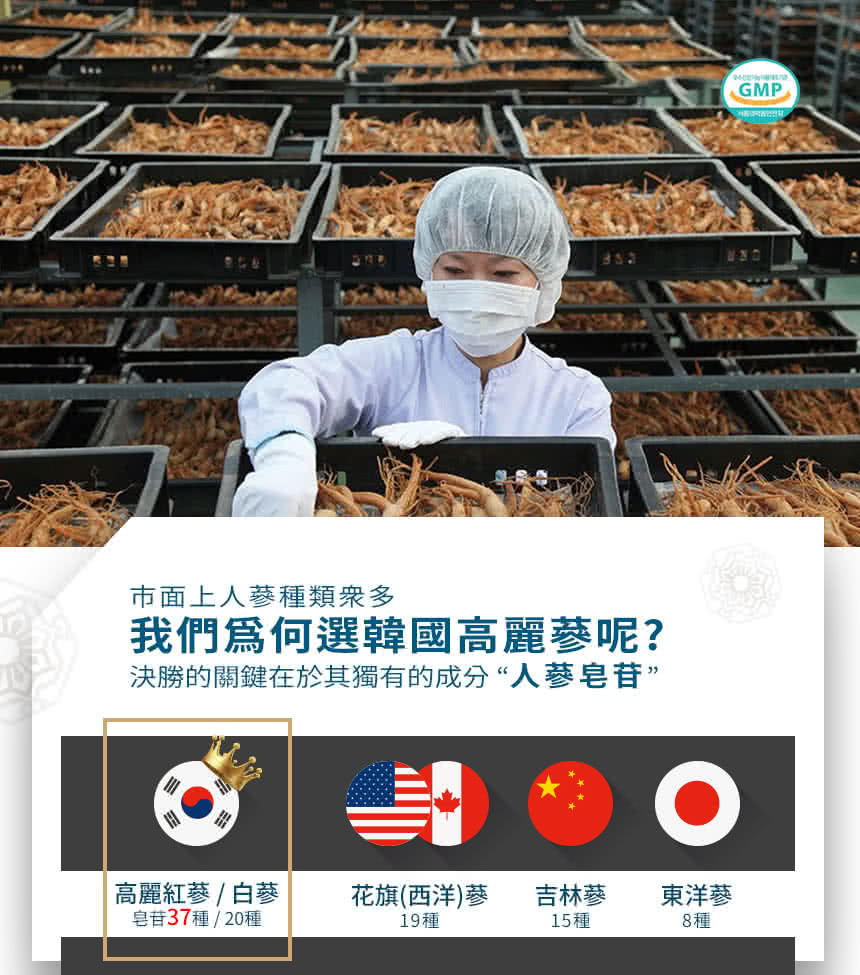 決勝的關鍵在於其獨有的成分人蔘皂苷