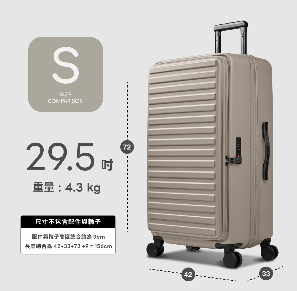 å°ºå¯¸ä¸åå«éä»¶èè¼ªå­ éä»¶èè¼ªå­é«åº¦ç¸½åç´çº 9cm 
