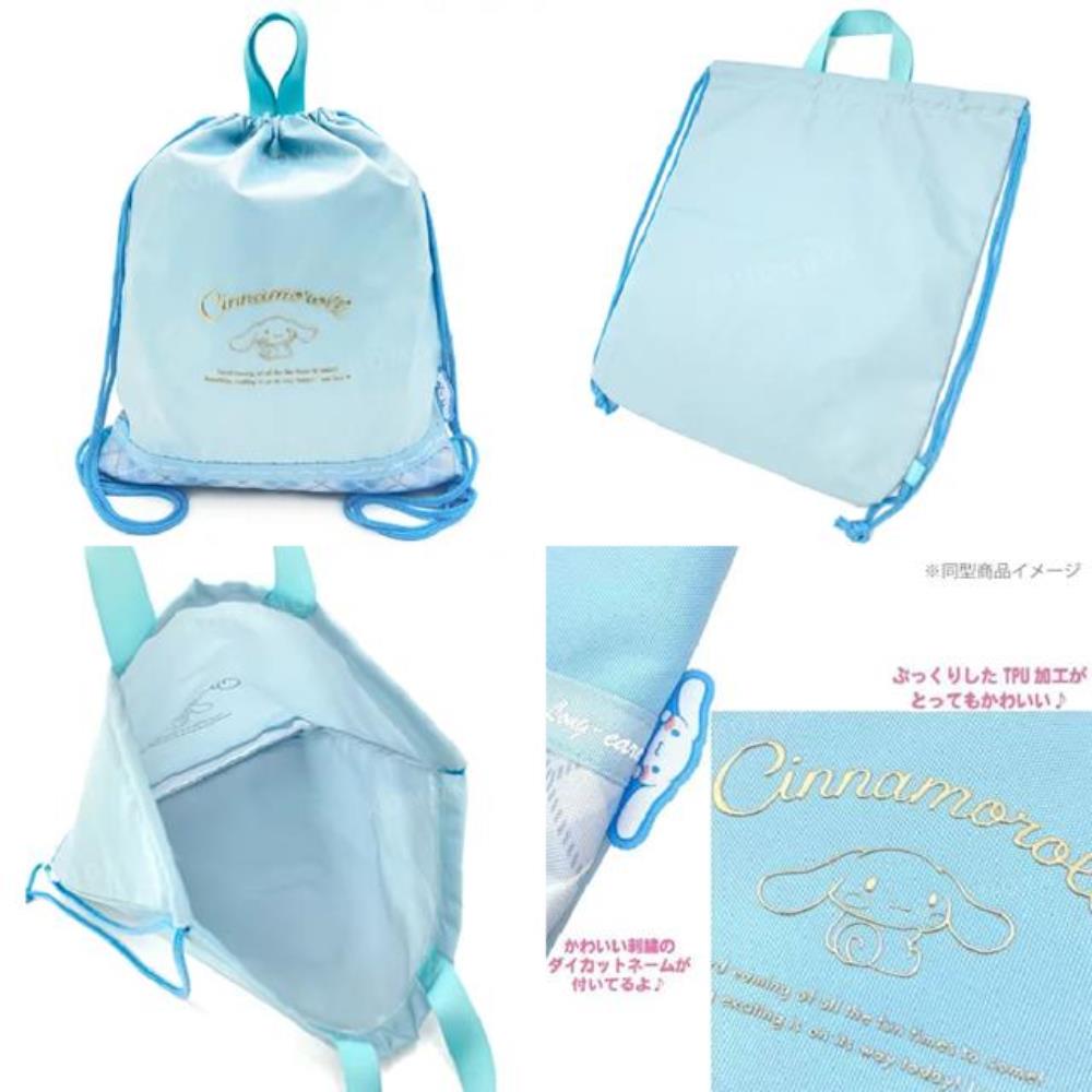 小禮堂 Sanrio 三麗鷗 尼龍兩用束口後背袋 - 格紋款 小禮堂 Sanrio 三麗鷗 尼龍兩用束口後背袋 - 格紋款