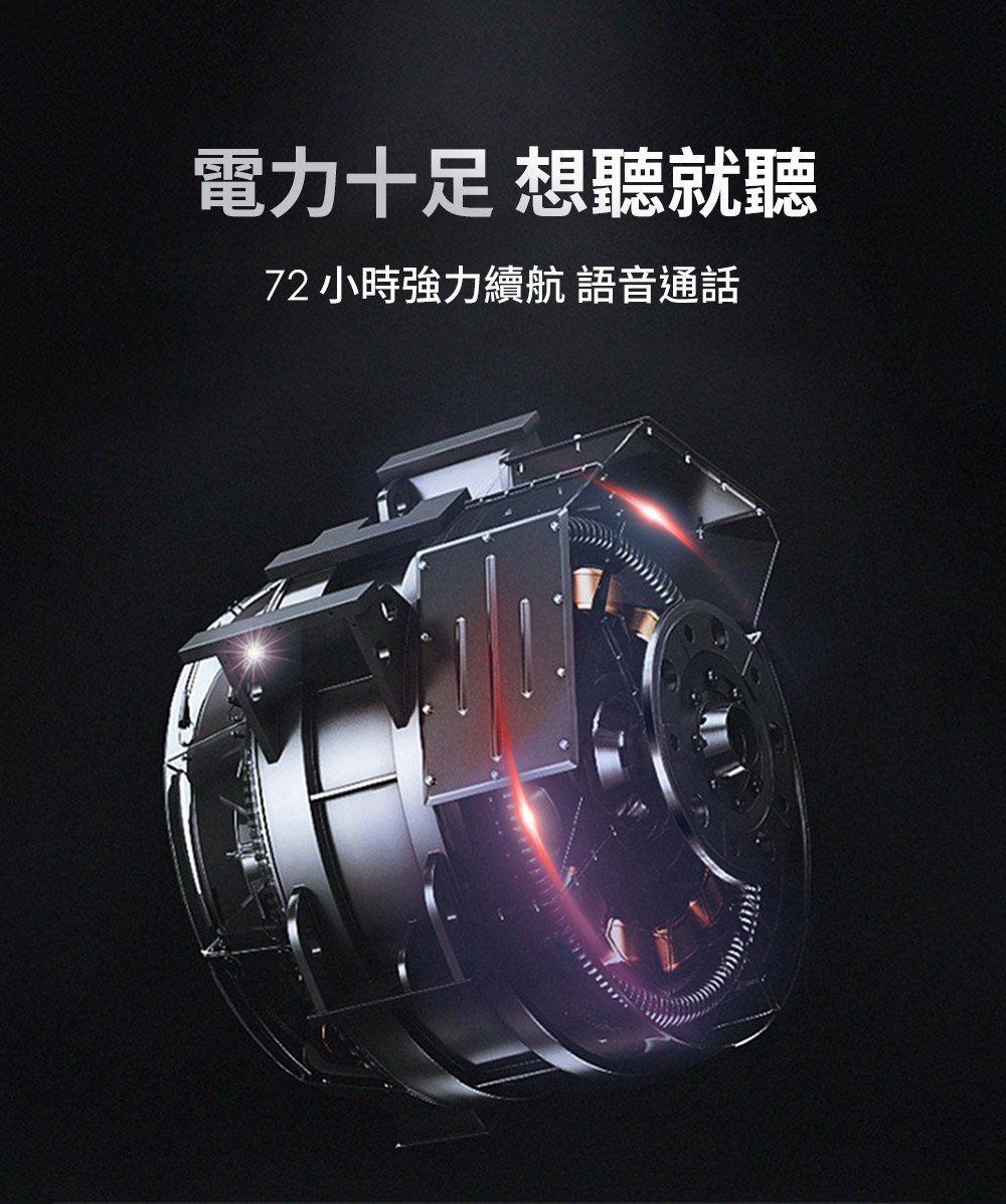 電力十足 想聽就聽 72 小時強力續航 語音通話 