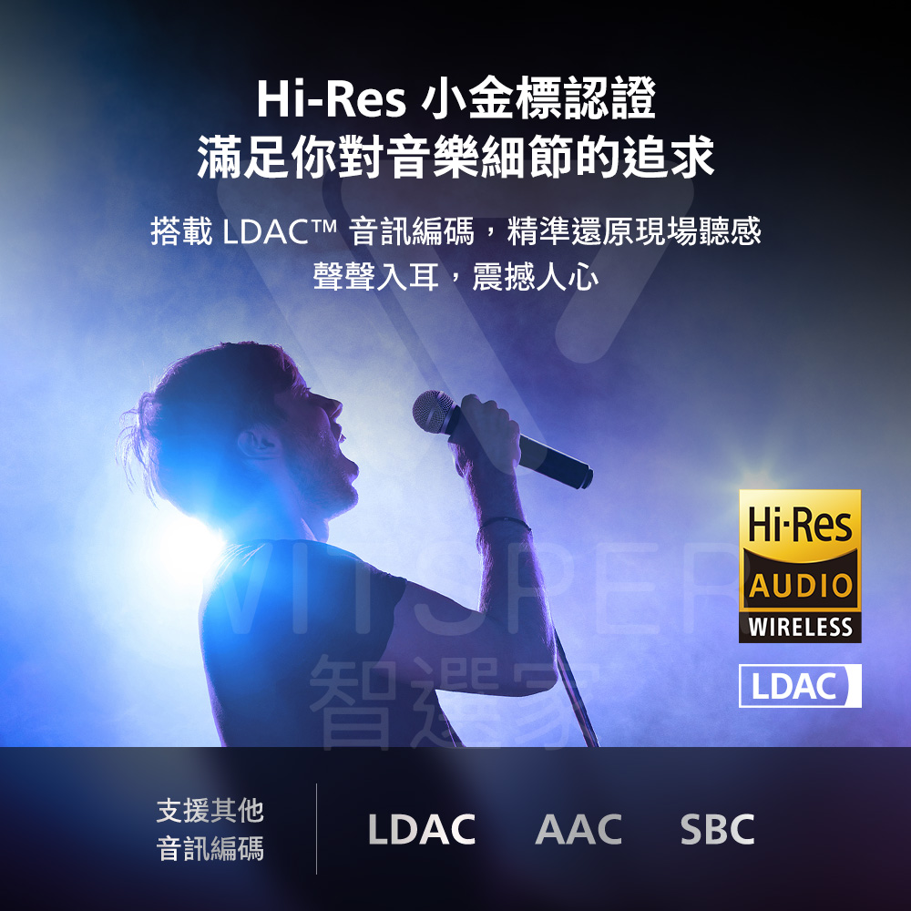 搭載 LDACTM 音訊編碼,精準還原現場聽感