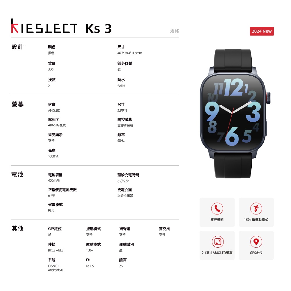 2.1英寸AMOLED螢幕