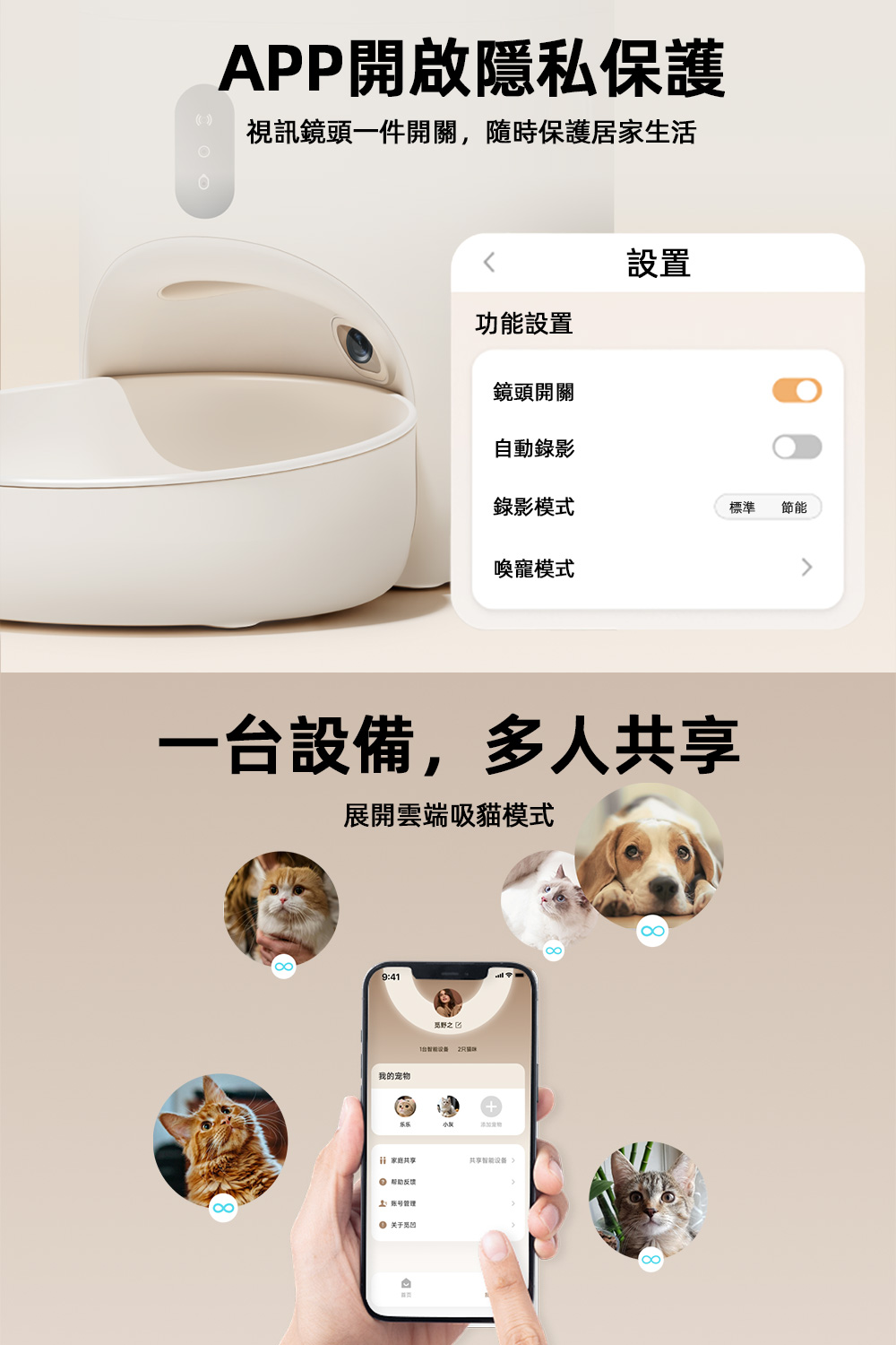 視訊鏡頭一件開關,隨時保護居家生活
