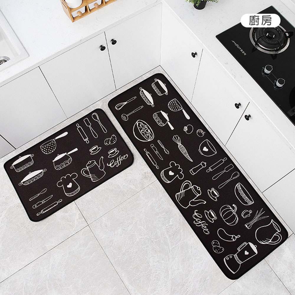 聚時柚 2件組高質感120*40+60*40cm廚房吸水玄關