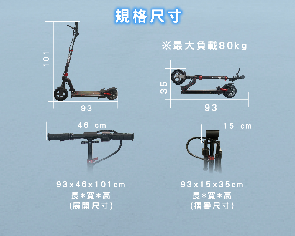 最大負載80kg