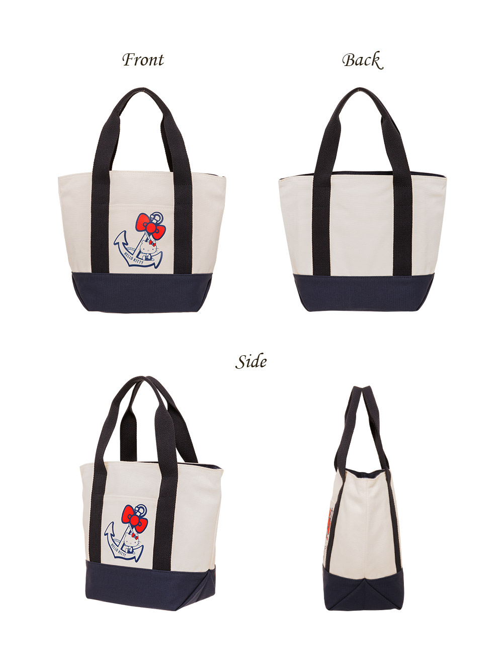 HELLO KITTY 聖誕節交換禮物-皇家航海-帆布手提包 HELLO KITTY 聖誕節交換禮物-皇家航海-帆布手提包